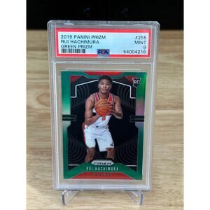 Rui Hachimura - 2019 Panini Prizm Green Prizm   PSA 9